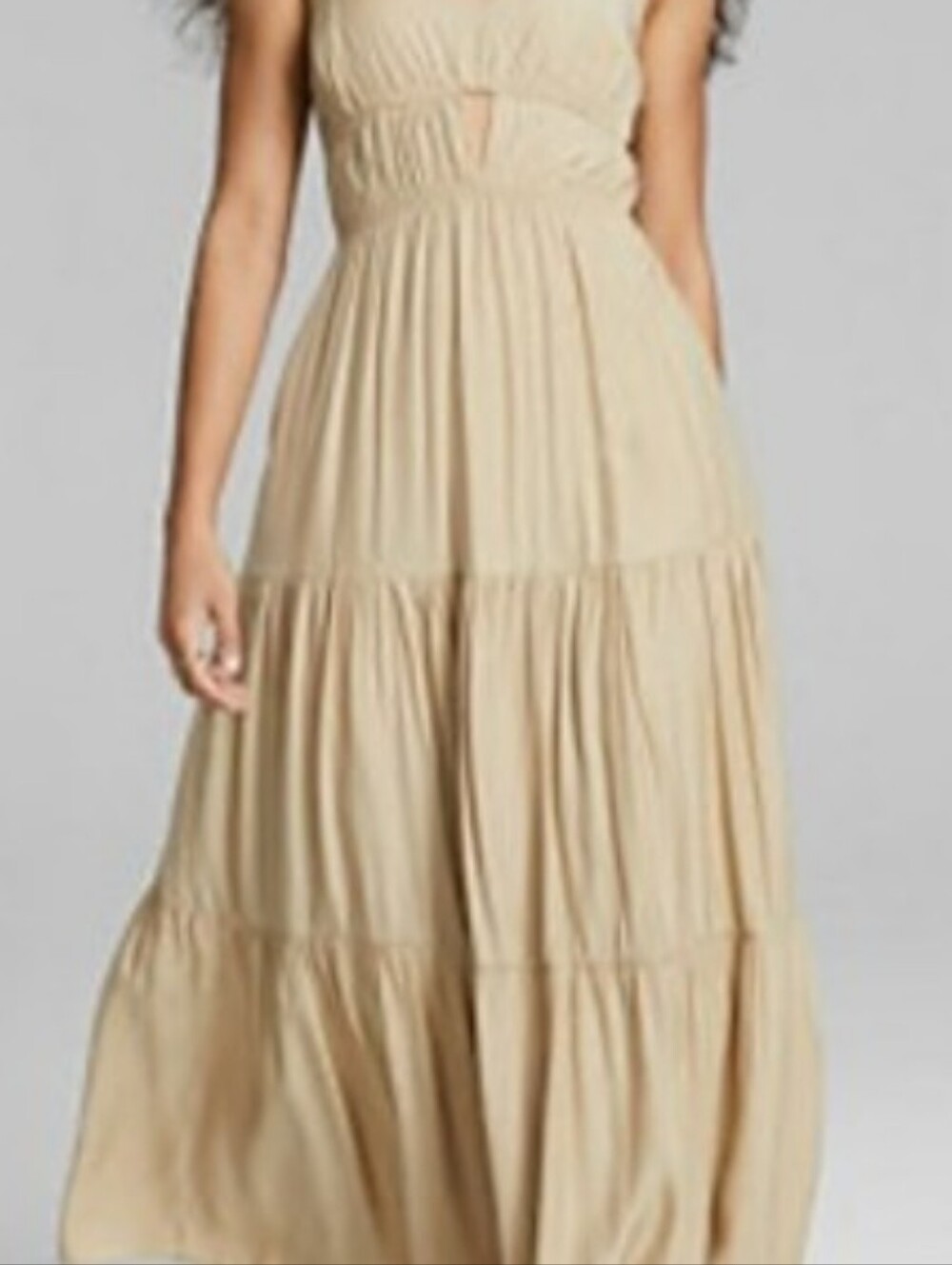 And Now This Tiered Maxi w/ front  keyhole and Adjustable Straps Size XS
